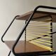 Modernist TV/Hifi table in wood & metal by J. Hitier, French design 1950.