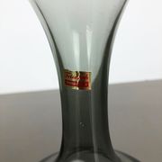 Set of 3 cubic hand blown crystal glass vase by Friedrich Kristall Germany 1970s
