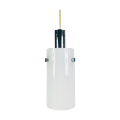 Lampe suspendue en verre opalin de Limburg 1970