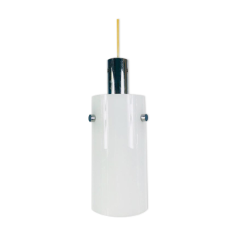 Opal glass hanging lamp from Limburg 1970