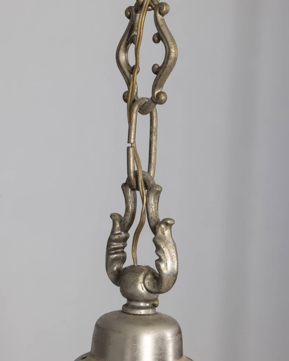 1960s vintage pendant lamp in decorated glass Italian design