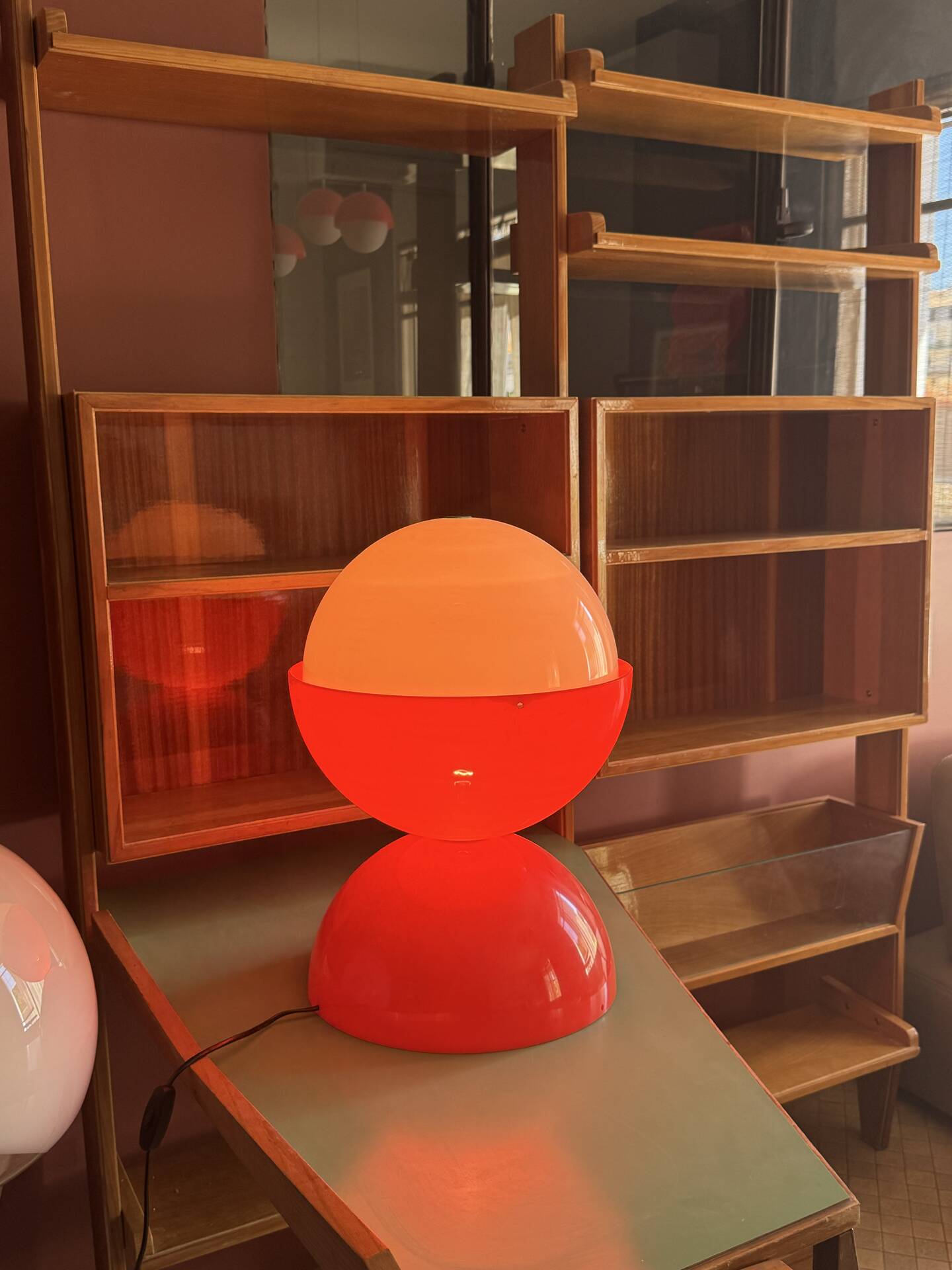 Diabolo lamp Space Age orange