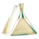 Ramasse-miette vintage en inox 1940-1950