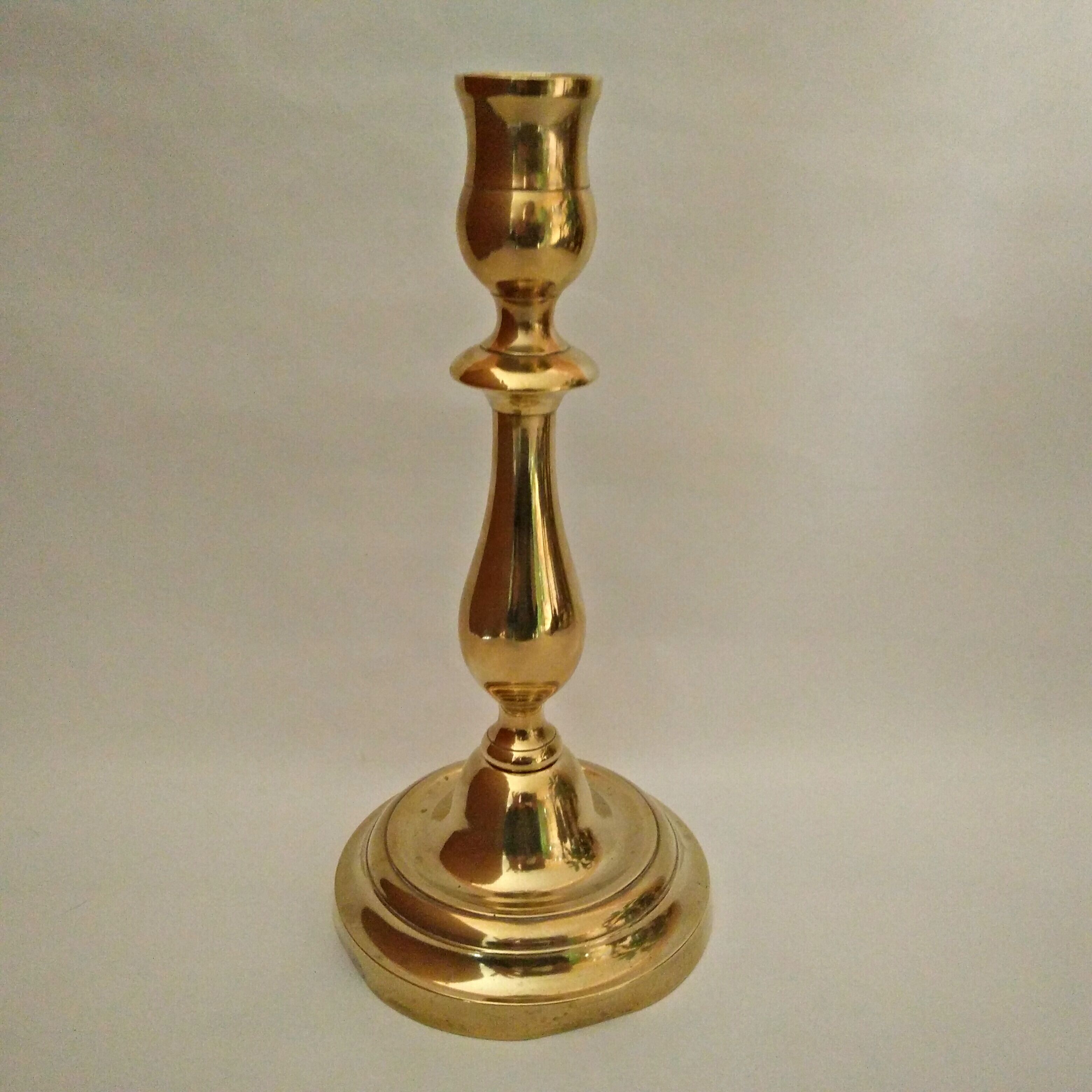 Candle holder torch copper brass gilded nineteenth century