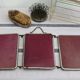 Old triptych barber mirror