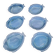 Assiettes en céramique bleue en forme de poisson par Aimé De Grimaud, France, 1970, ensemble de 6.