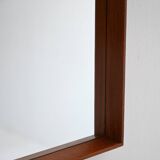 Late 1960s Scandinavian Teak Rectangular Wall Mirror