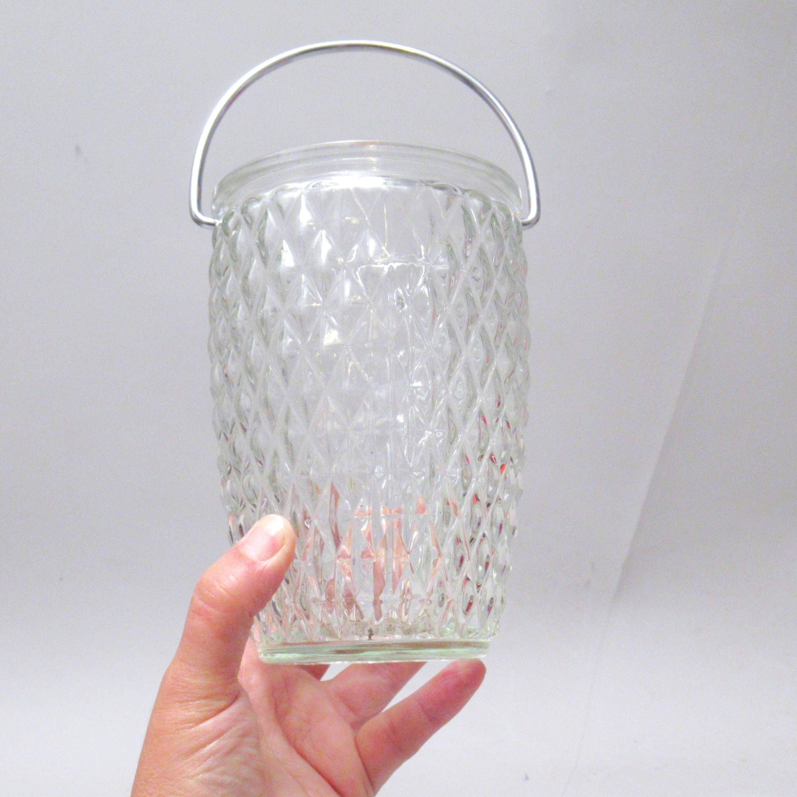Small glass ice bucket 1950s
