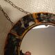 Old vintage round ceramic mirror