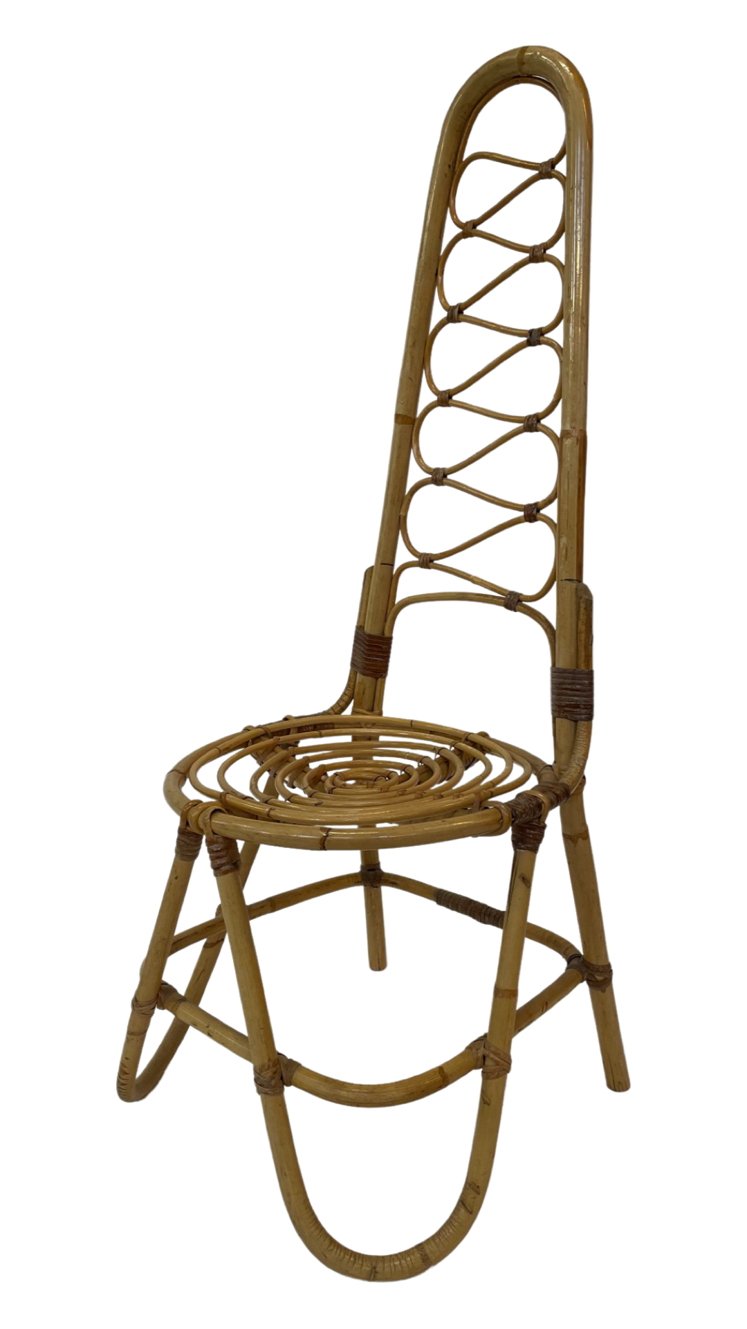 Chaise vintage en rotin Rohe Noordwolde