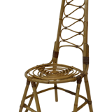 Chaise vintage en rotin Rohe Noordwolde