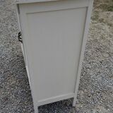Old Parisian buffet 2 doors 2 drawers patinated white
