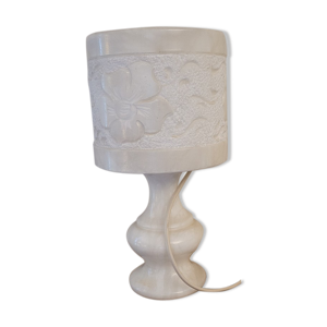 Lampe en marbre blanc