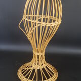 Door vintage wicker hat 70