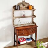 Old wall shelf carved in walnut