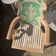 Painted wooden stretcher chair