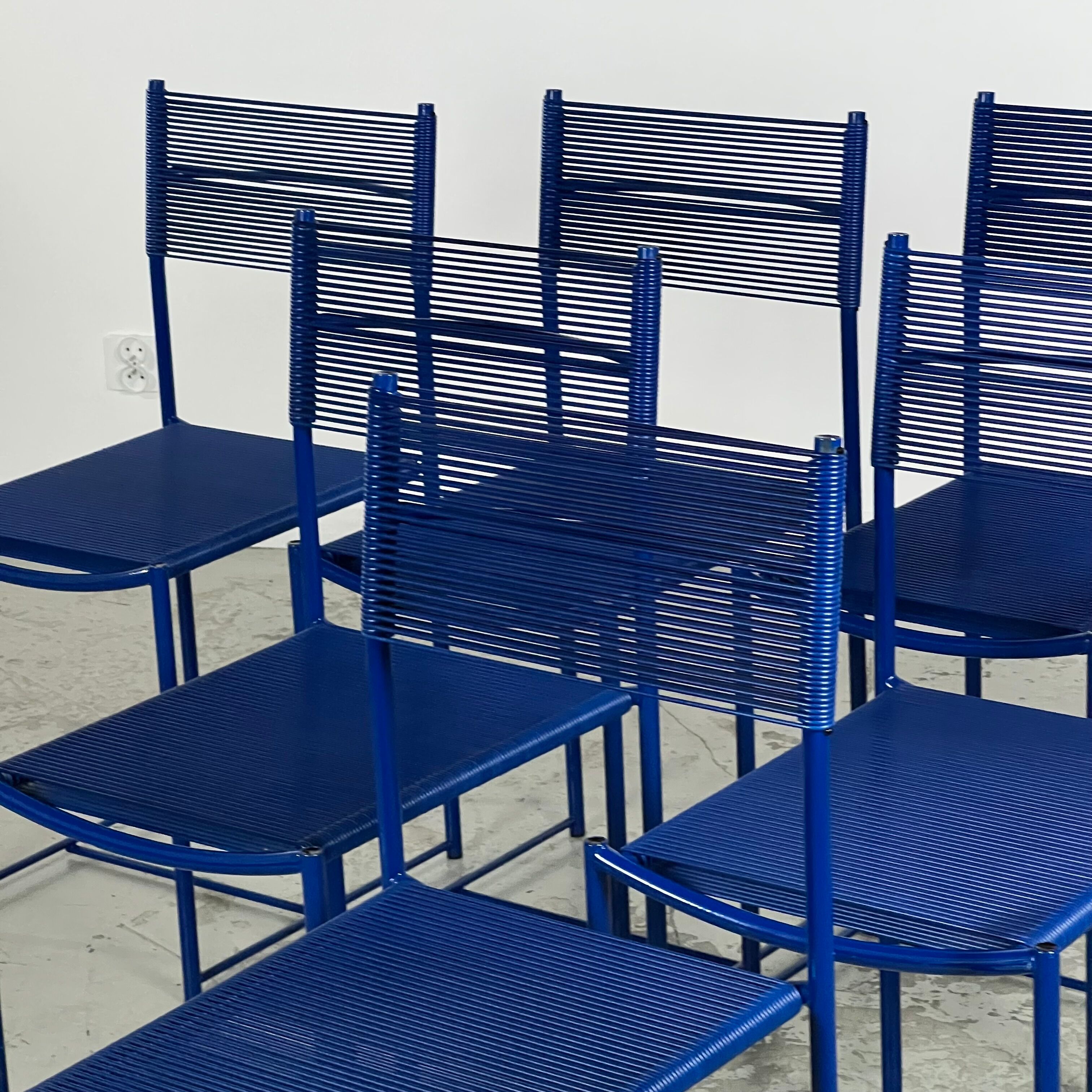 Set of 7 chairs Spaghetti 101 by Giandomenico Belotti for Alias 80s