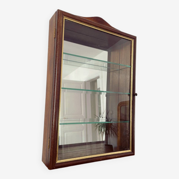 Vitrine étagère en bois avec miroir