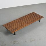 Cansado mahogany bench by Charlotte Perriand, circa 1962.