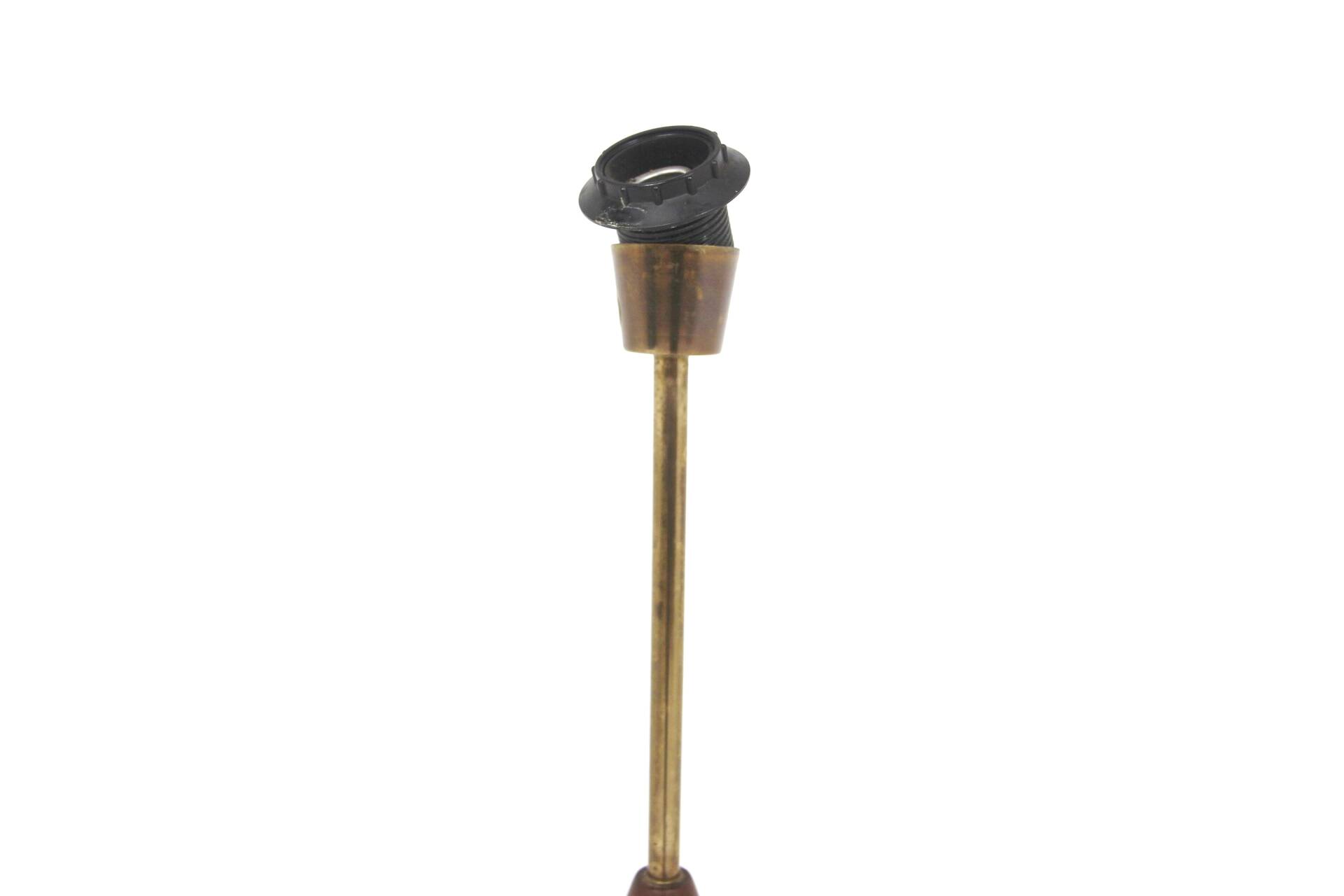Scandinavian teak and metal floor lamp, Örebro Arbetarverkstad, Sweden, 1940