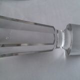Conical Crystal jug engraved with stripes