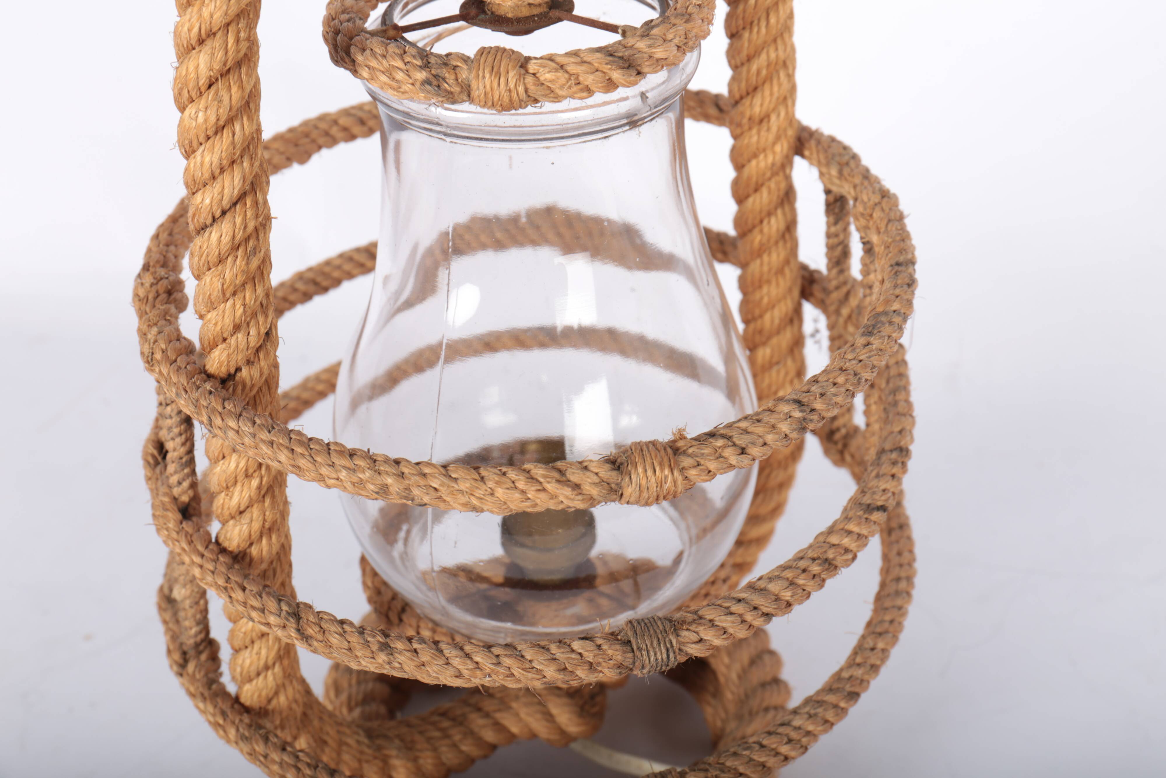 Rope lantern lamp, 50s/60s