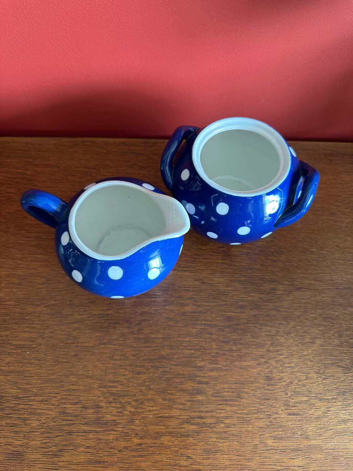 Duo de crémier, pot à lait vintage