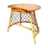 Vintage rattan table, desk