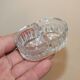 Pair of molded crystal salt and pepper shakers
