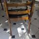 Fauteuil de bureau ancien style Directoire / Restauration en bois massif