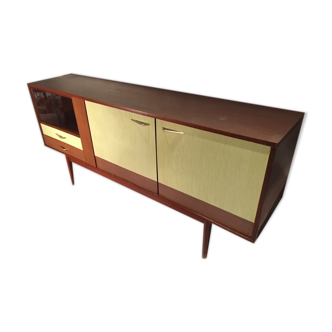 A large scandinavian style vintage wood formica deco 60/70s