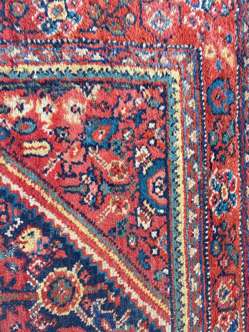 Old Persian carpet of Mahal handmade 126x197 cm