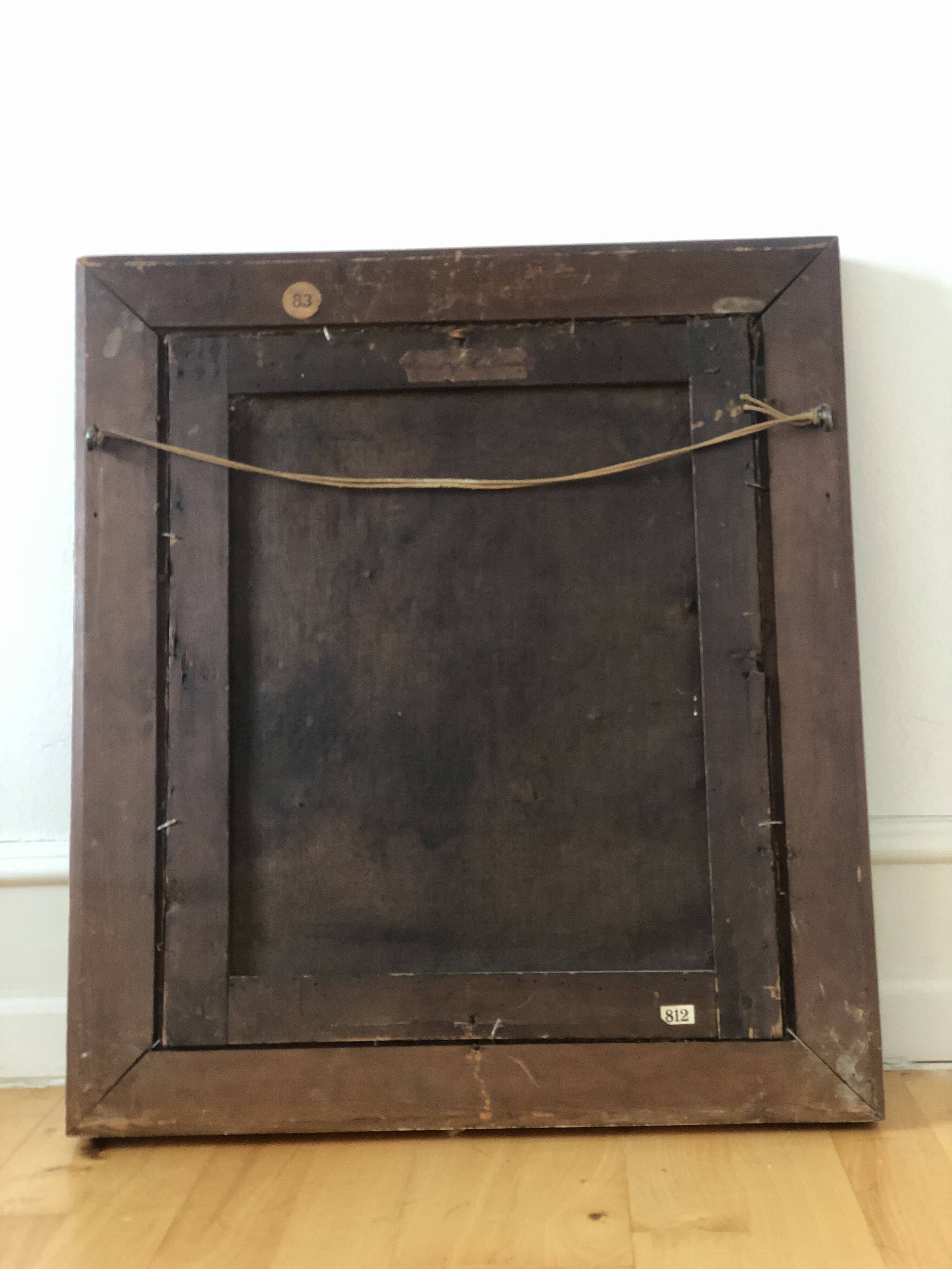 Antique Vintage Oil Portrait Painting of a Danish Gentleman, 19th Century