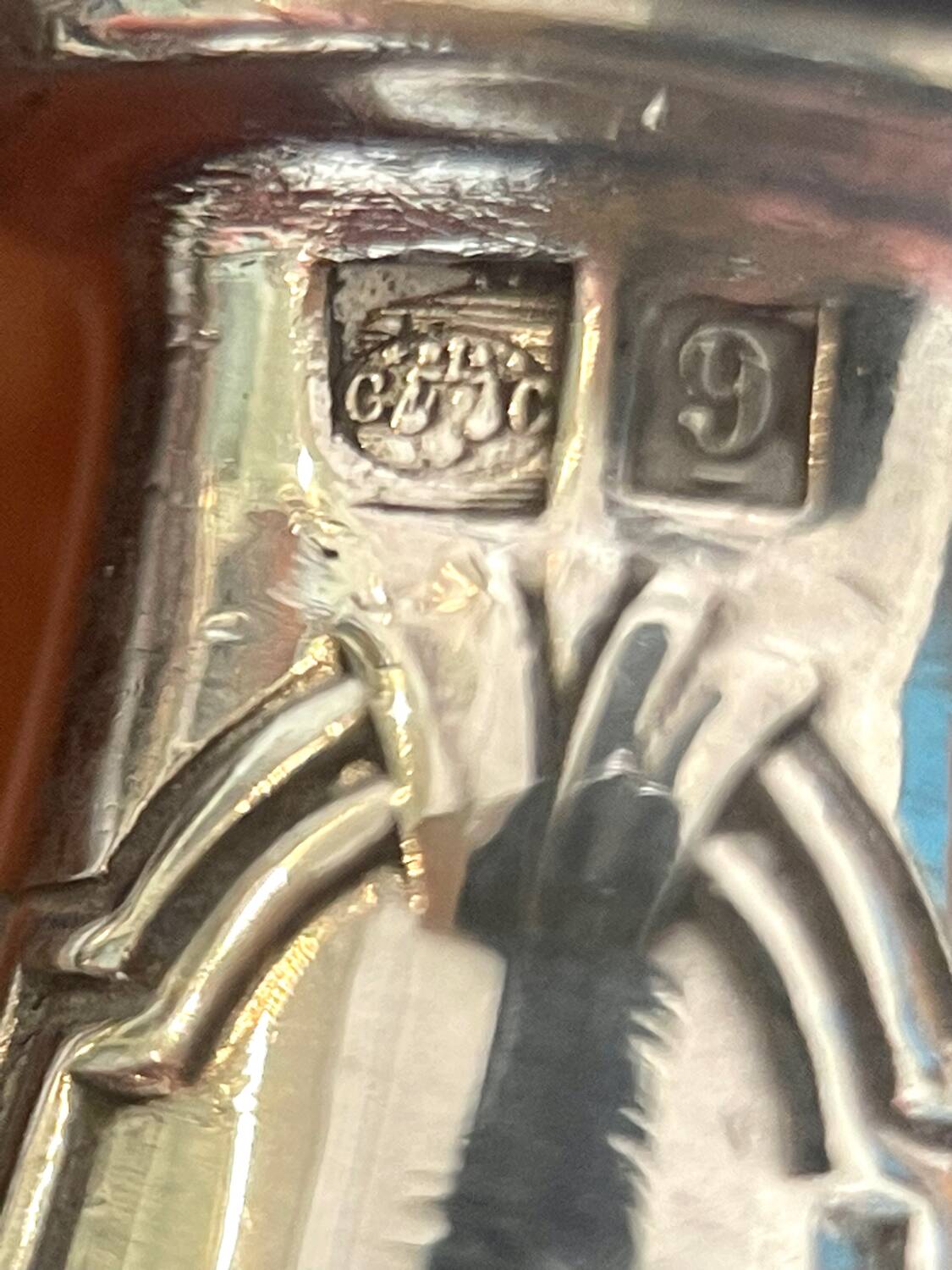 Christofle crossed ribbons 8 knives entremet dessert cheese very good condition