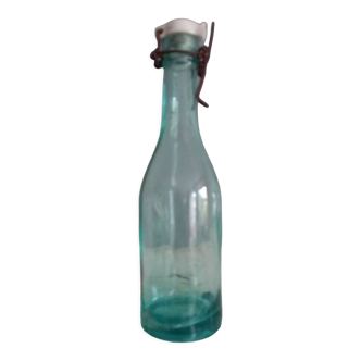 Vintage 33 cl glass bottle with porcelain stopper