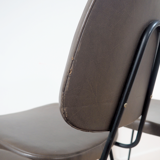 Ensemble de 4 chaises en Skaï années 60