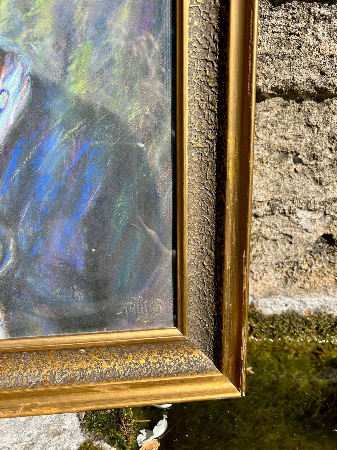 Pastel portrait painting