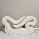 Vintage abstract art statue stone sculpture XL 'Wave'