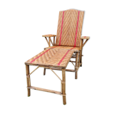 Chaise longue rotin osier