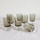 8 wine glasses in smoked glass Luminarc vintage 70s