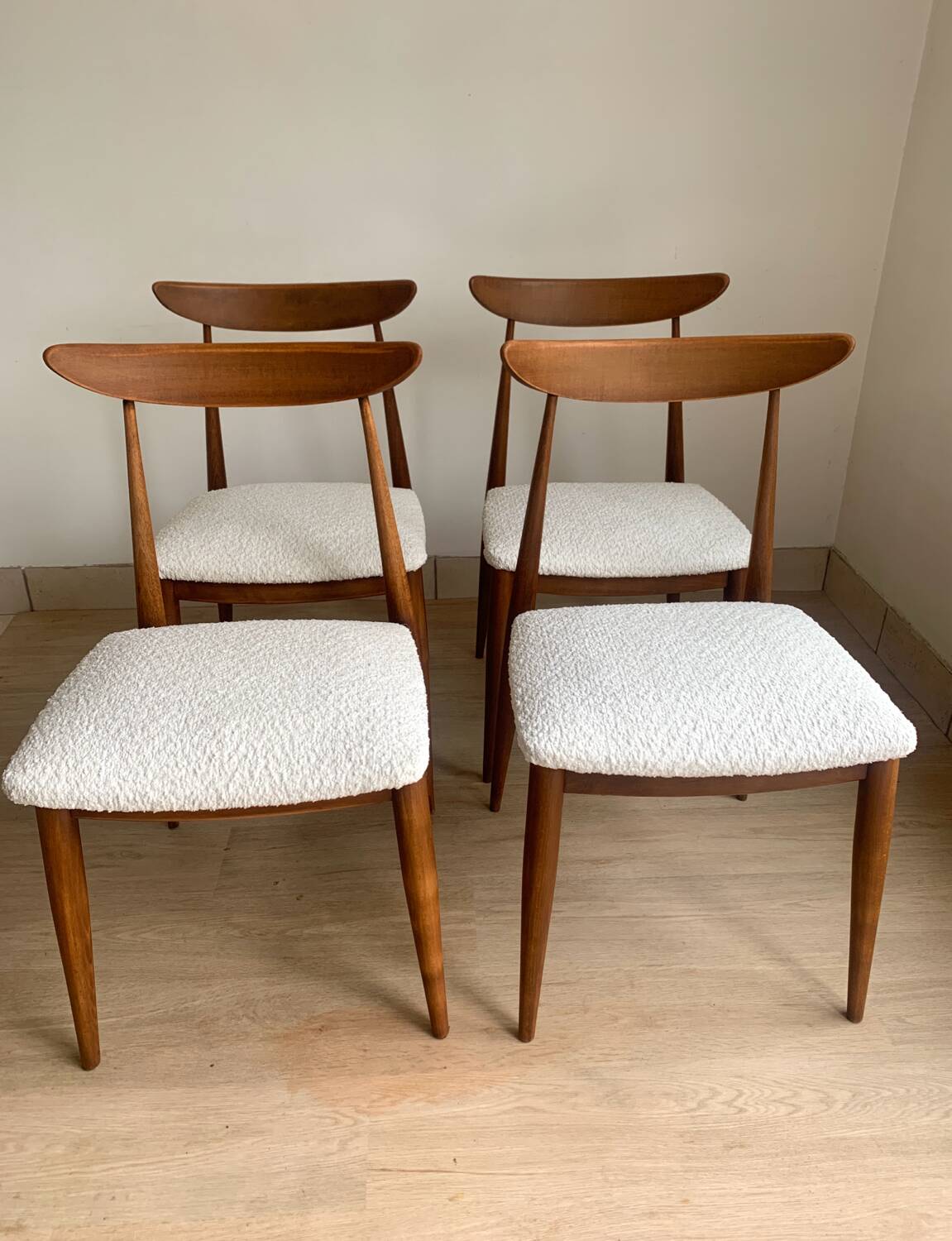 Series of 4 Scandinavian chairs from the 60s