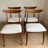 Series of 4 Scandinavian chairs from the 60s