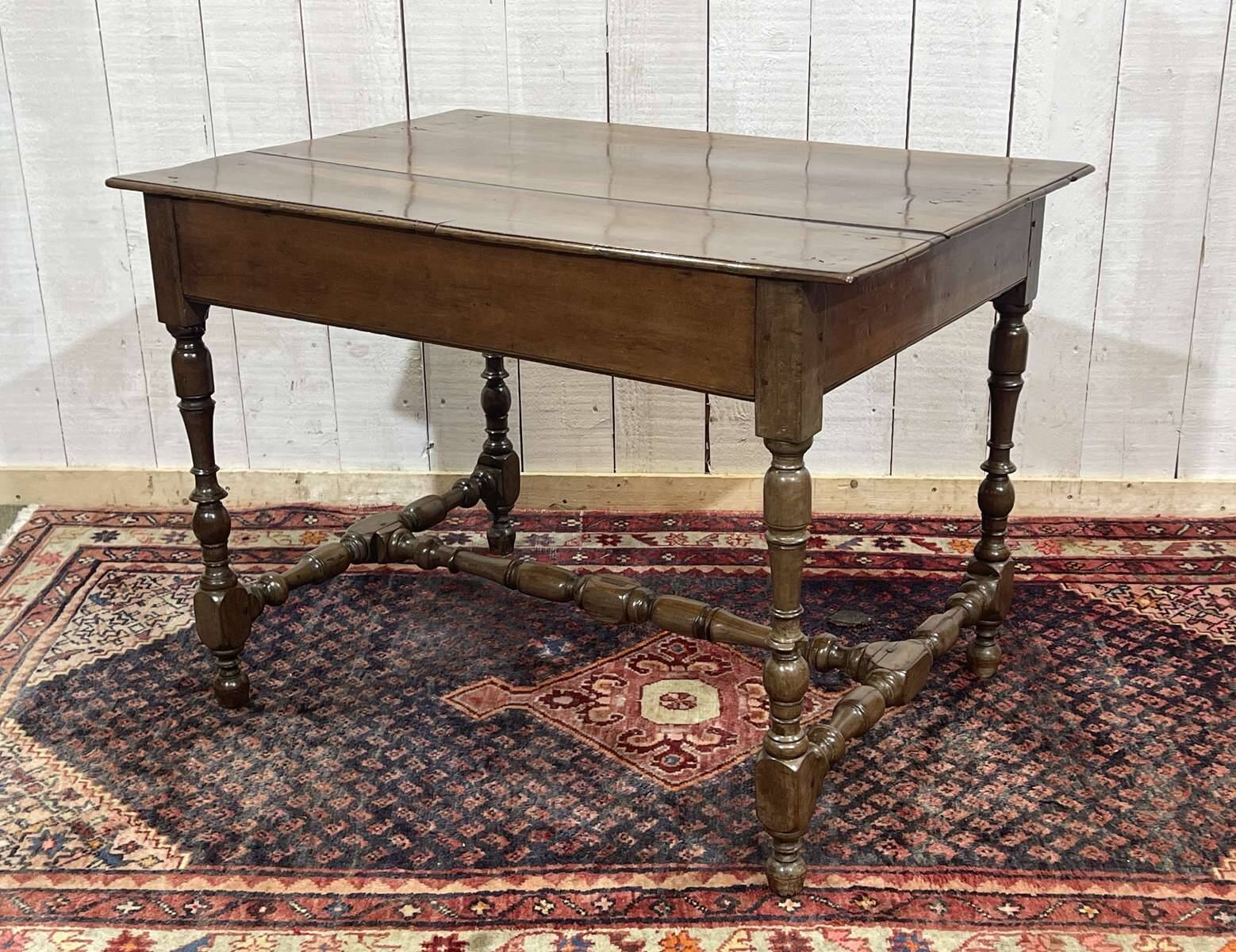 19th-century desk in walnut and oak