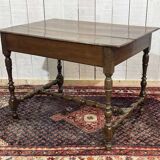 19th-century desk in walnut and oak