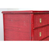 Vintage Dal Vera chest of drawers in bamboo and wicker, 1960