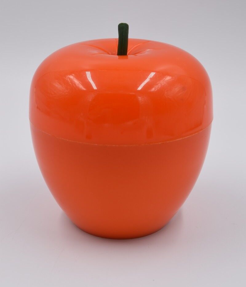 Vintage ice bucket in the shape of an orange apple