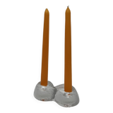 Orrefors Sweden glass candle holder vintage Suede design Lars Hellsten