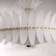 Italian Murano Glass Feather Chandelier with Brass Details