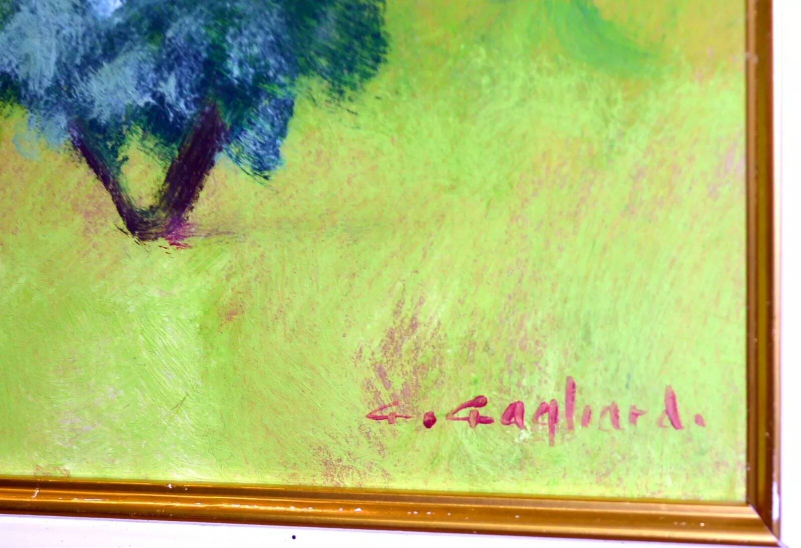 Lush Landscape & Meadow in Bloom Oil Painting