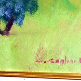 Lush Landscape & Meadow in Bloom Oil Painting
